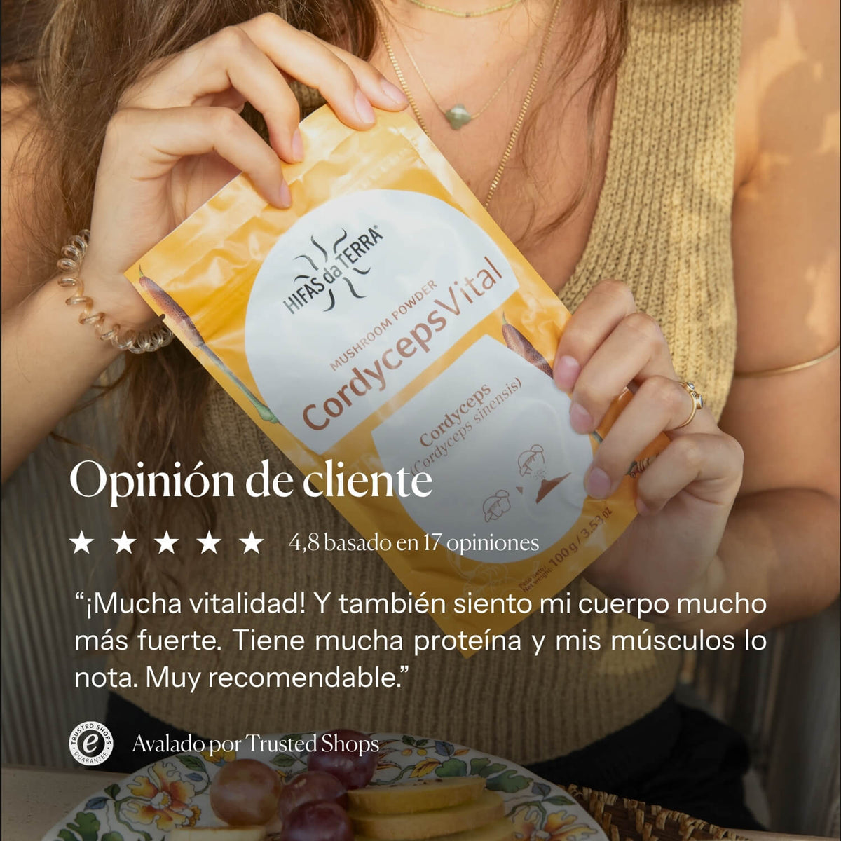Información nutricional de Cordyceps Vital | Hifas da Terra