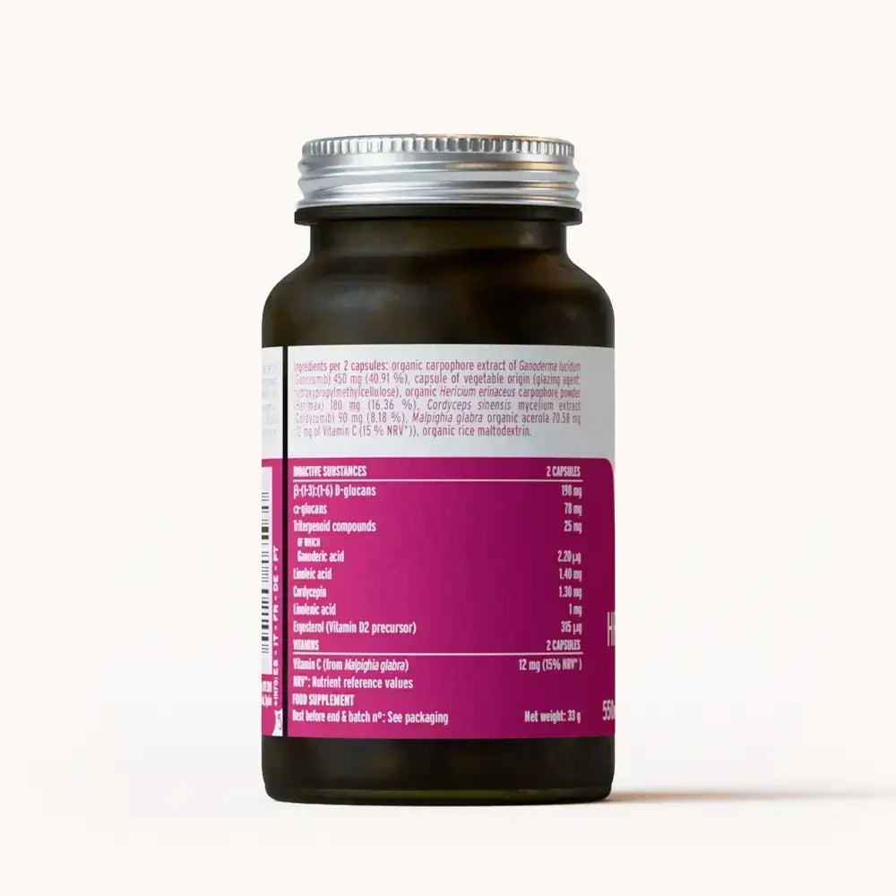 Hifas-Menopause (Reishi, Cordyceps, Lion's Mane, Ashwaghandha KSM 66 and Green Tea extract) capsules