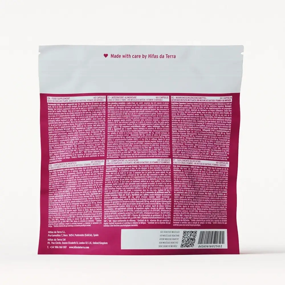 Hifas-Menopause (Reishi, Cordyceps, Lion's Mane, Ashwaghandha KSM 66 and Green Tea extract) capsules