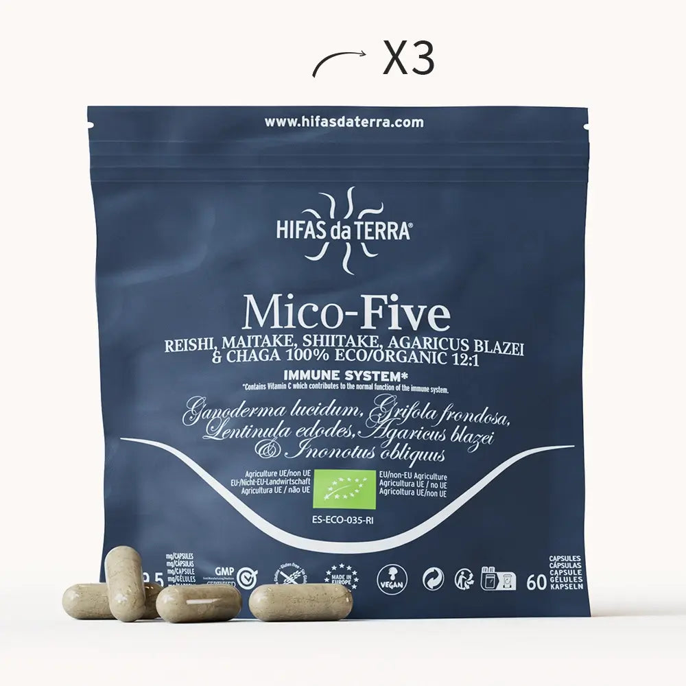 Mico Five (Chaga, Reishi, Maitake, Shiitake, Sun mushroom) Capsules