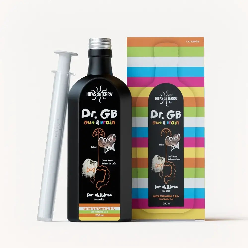 Sciroppo Dr. GB (Gut & Brain) con Reishi, Mane da León, Prebiotici e Vitamine C e A
