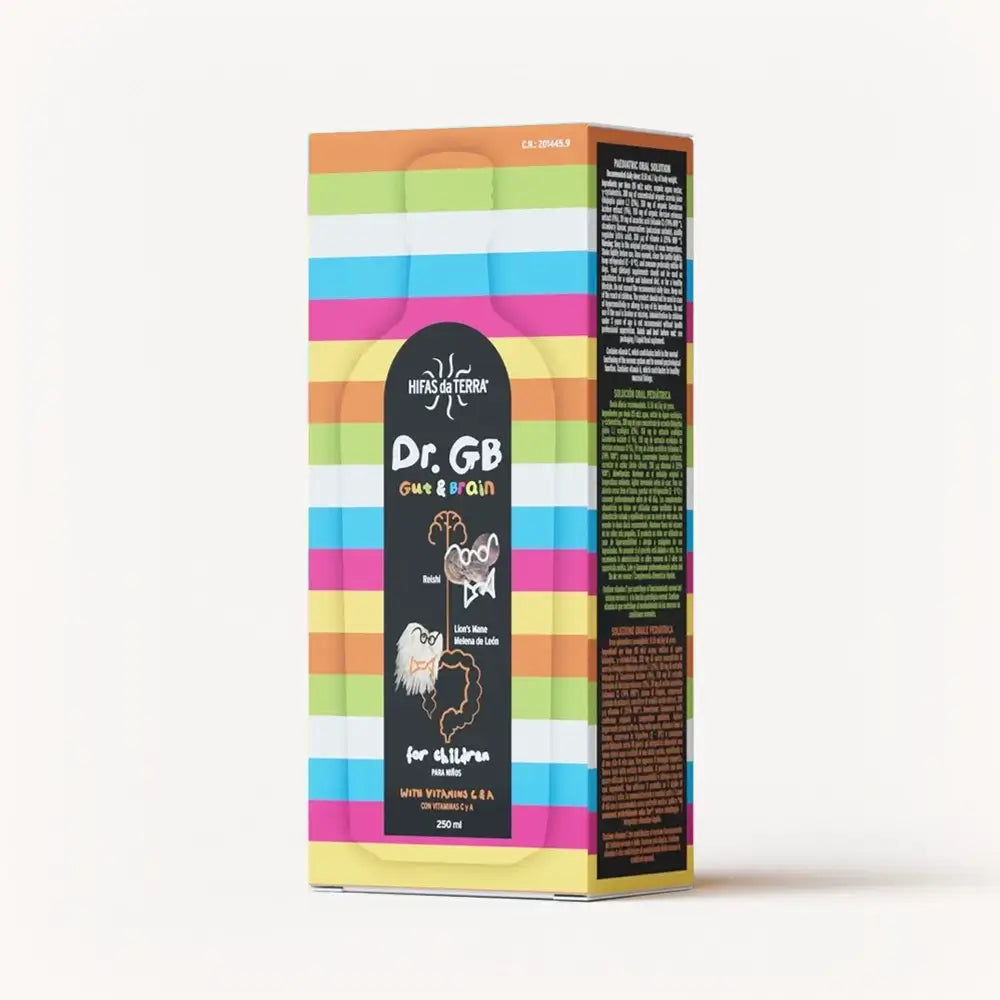 Sciroppo Dr. GB (Gut & Brain) con Reishi, Mane da León, Prebiotici e Vitamine C e A