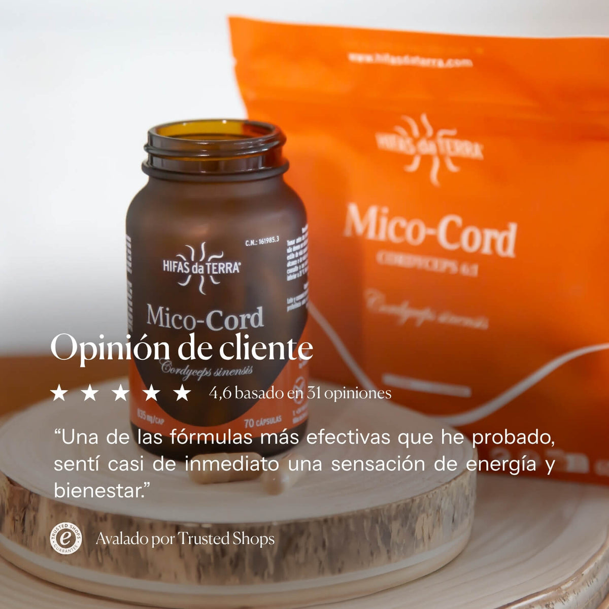 Información nutricional de Mico-Cord | Hifas da Terra